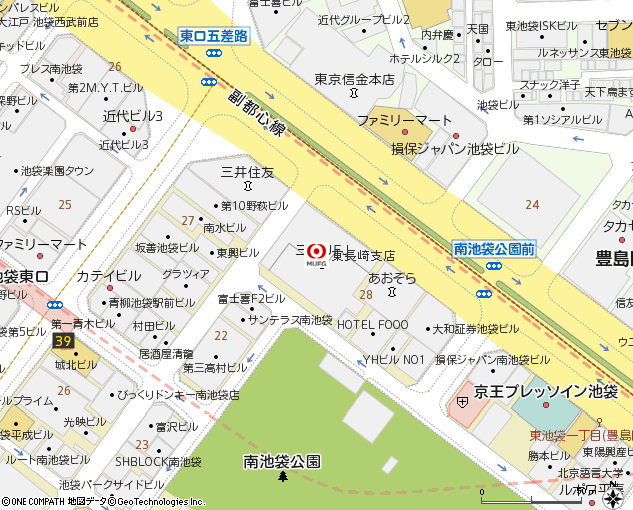 東長崎支店付近の地図